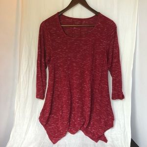 3/$15 Style & Co. Long Sleeved Red Top Size M